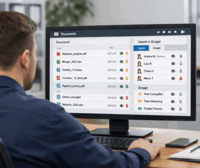 area riservata documenti con accesso controllato utenti e gruppi