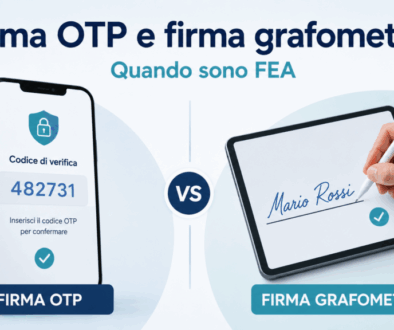 Differenze tra firma OTP e firma grafometrica in un processo FEA